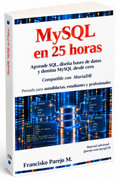 Portada de MySQL en 25 horas