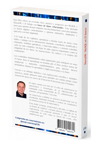 Contraportada de MySQL en 25 horas